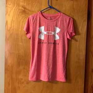 Under Armour pink heathered tshirt